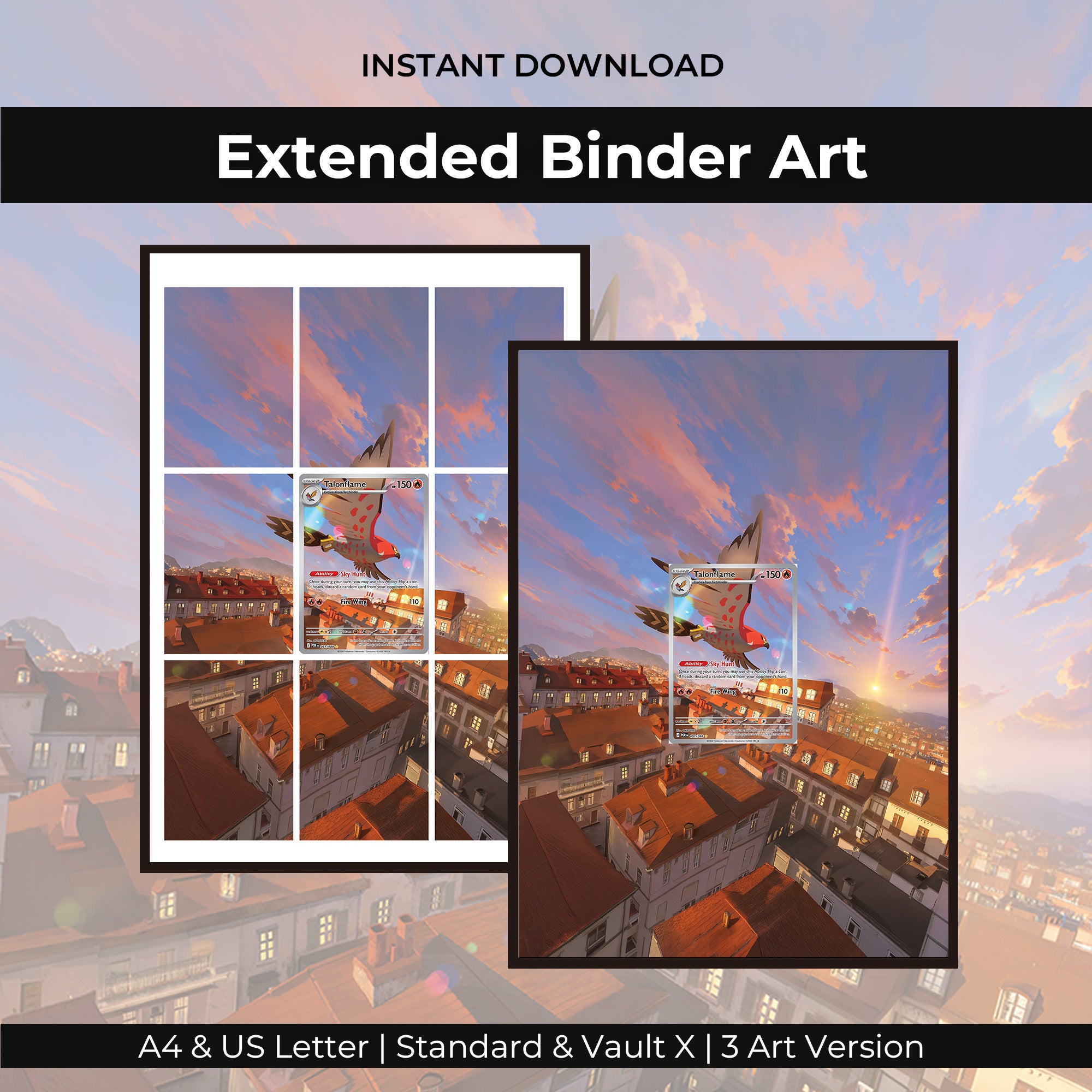 Talonflame 091/088 Extended Binder Art