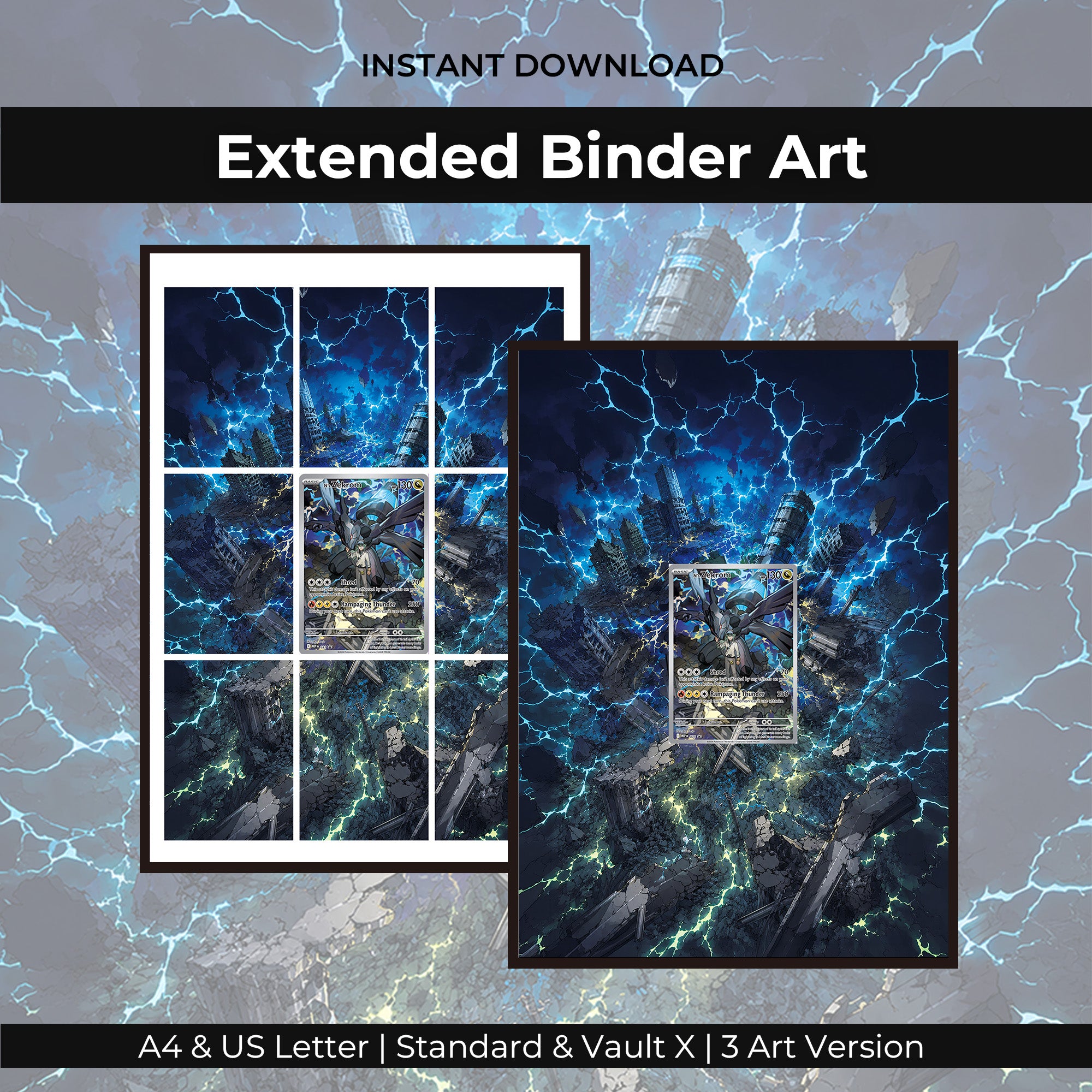 N's Zekrom 031 Extended Binder Art