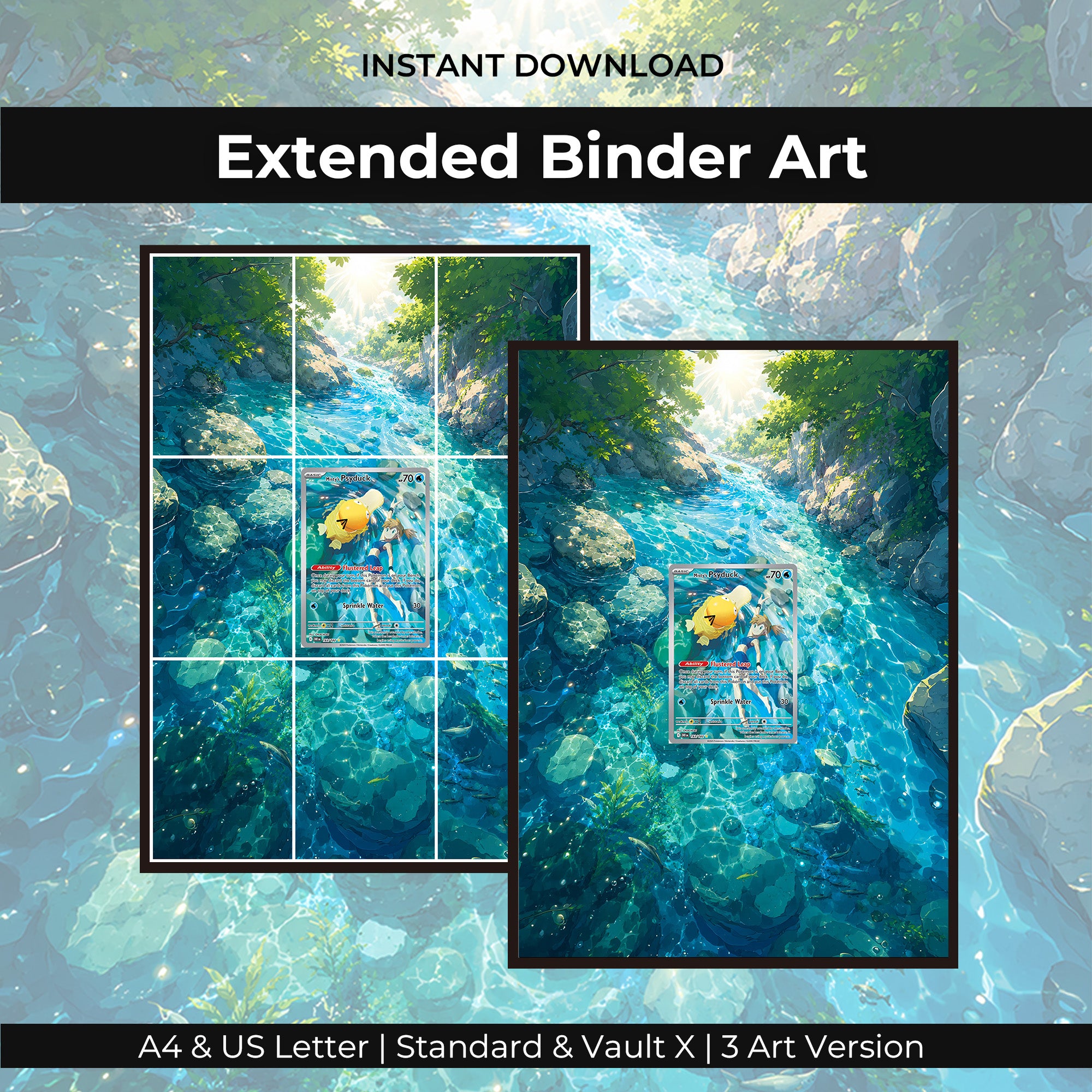 Misty's Psyduck 193/182  Extended Binder Art