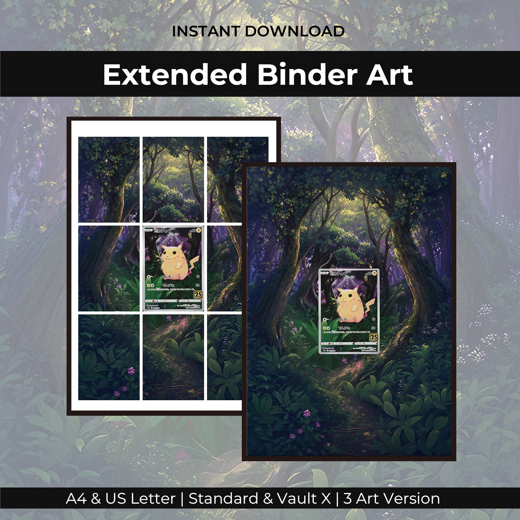 Pikachu 001/028 Extended Binder Art