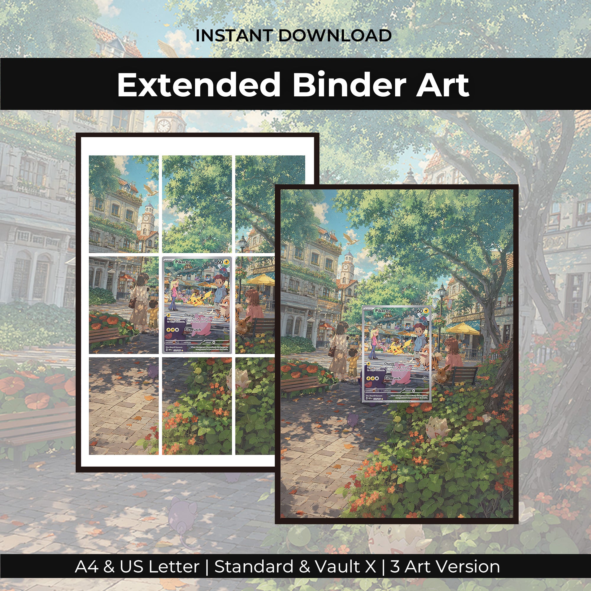 Pikachu 173/165 Extended Binder Art
