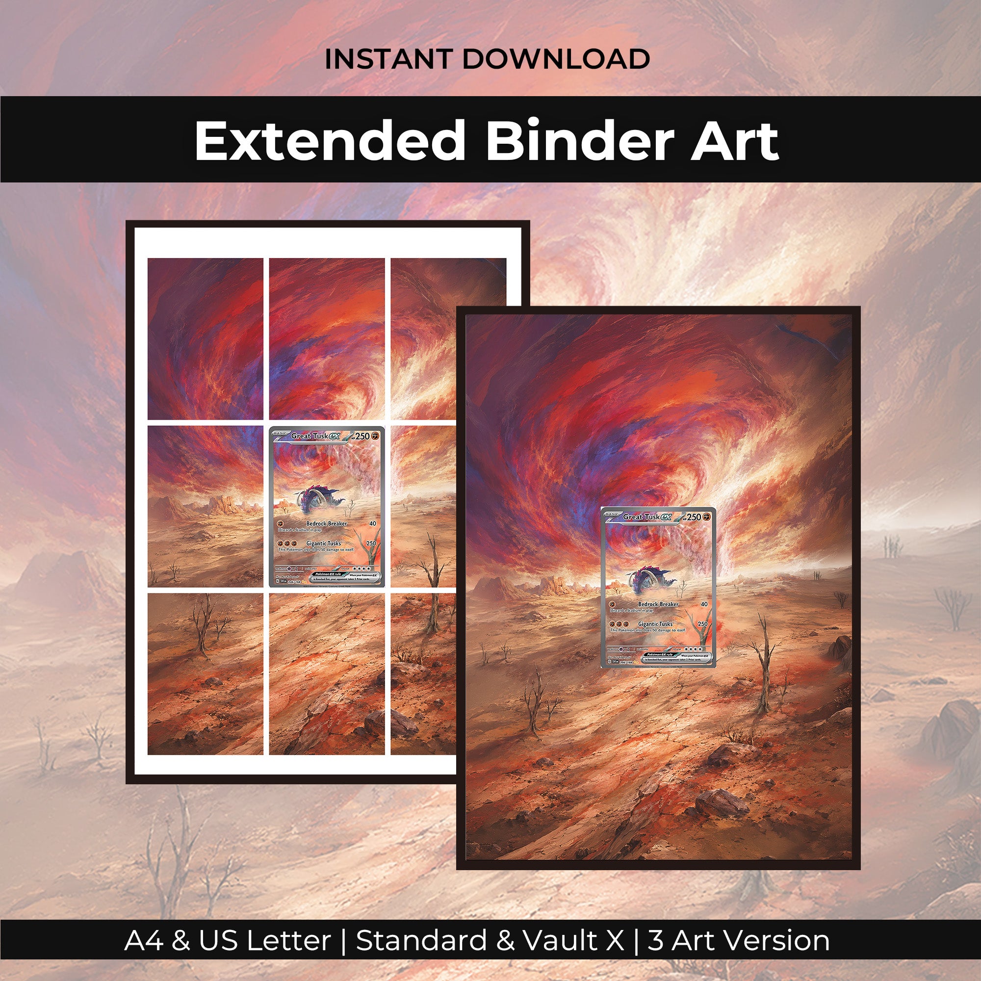 Great Tusk ex 246/198 Extended Binder Art