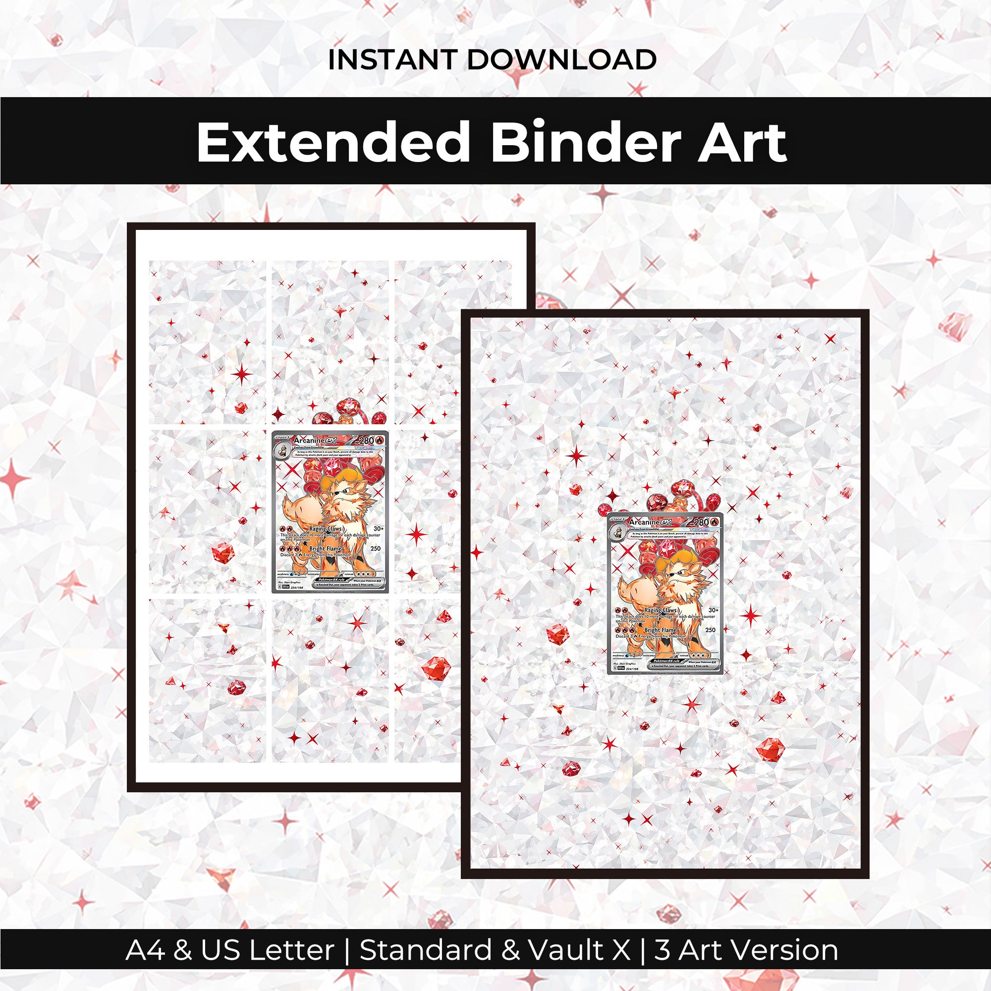 Arcanine ex 224/198 Extended Binder Art