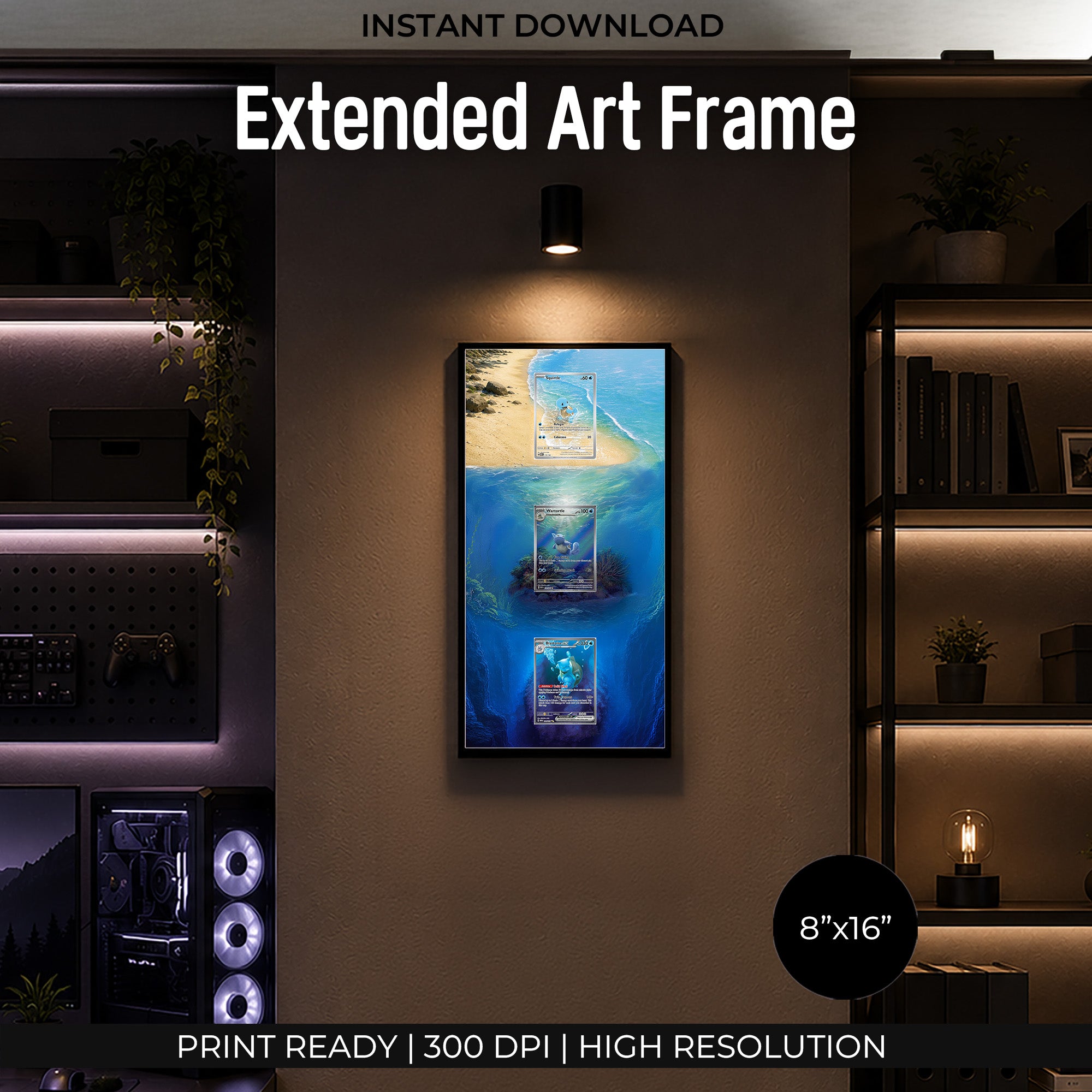 Ocean Depths 8X16 Extended Art Frame Printable