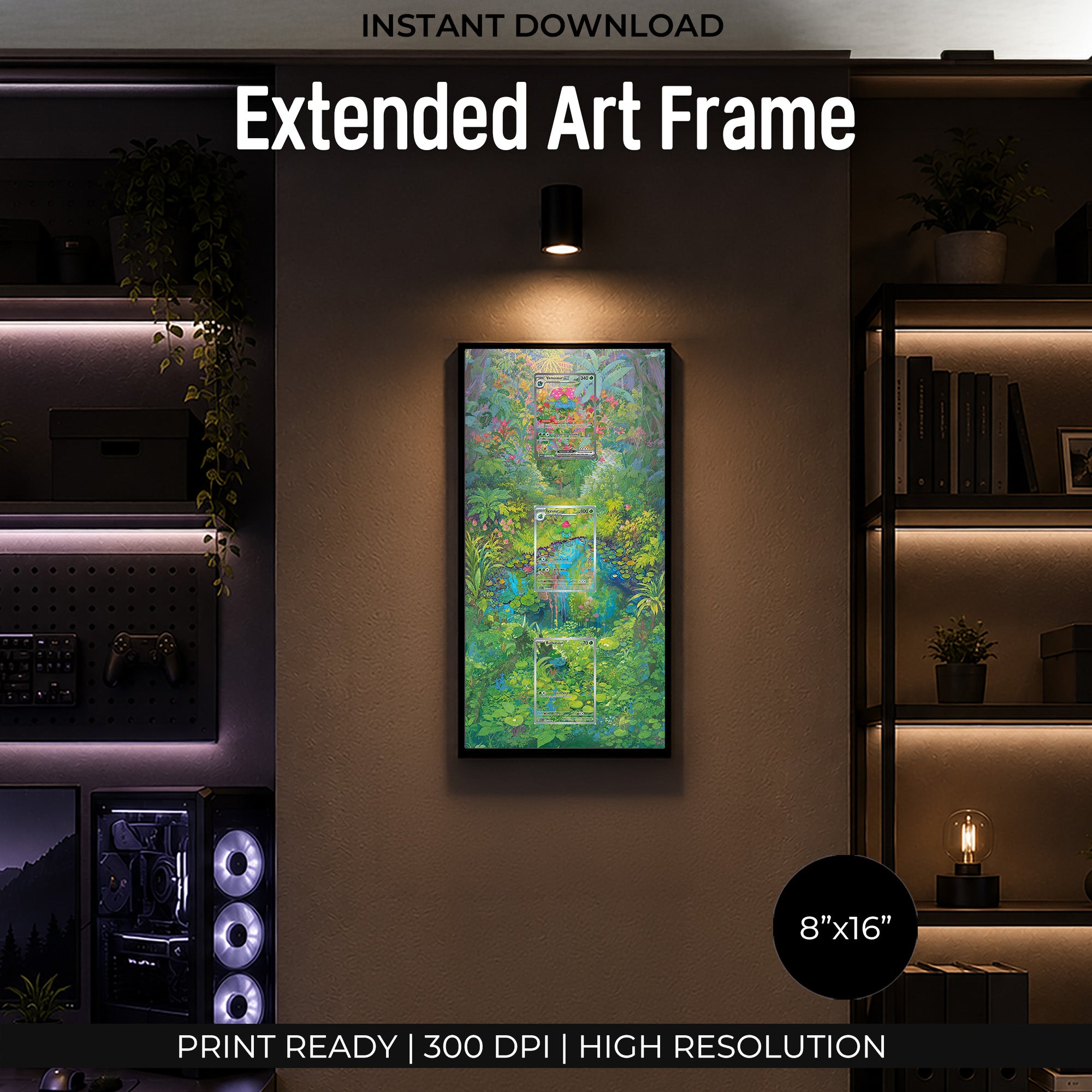 Enchanted Jungle 8X16 Extended Art Frame Printable